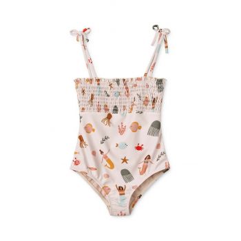 Liewood costum de baie dintr-o bucată pentru copii Larisa Printed Swimsuit culoarea bej, LW18678