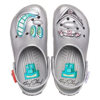 Saboti Crocs Scharf Classic Clog Argintiu - Silver