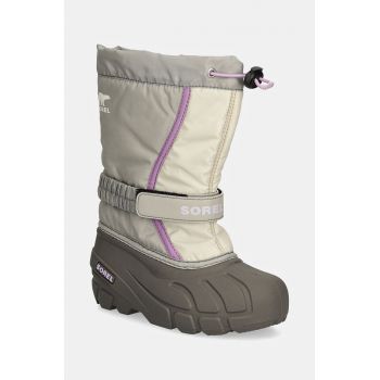 Sorel cizme de iarna copii CHILDRENS FLURRY BO culoarea gri, 2114081