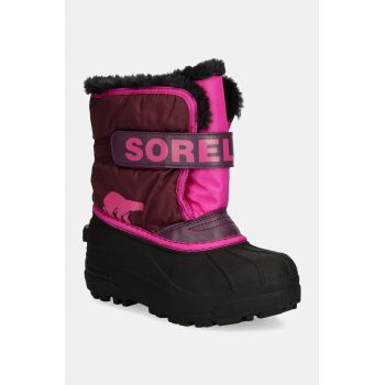 Sorel cizme de iarna copii TODDLER SNOW COMMAND culoarea roz, 2114101