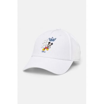 adidas Originals șapcă de baseball din bumbac BASEBALL CAP culoarea alb, cu imprimeu, IY6693