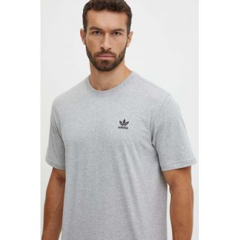 adidas Originals tricou din bumbac barbati, culoarea gri, melanj, IZ2096