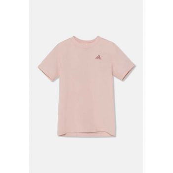 adidas tricou de bumbac pentru copii U SL TEE culoarea roz, JF8747