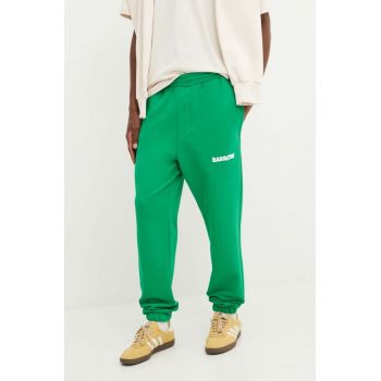 Barrow pantaloni de trening culoarea verde, cu imprimeu, F4BWUAFP135