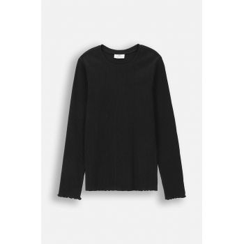 Coccodrillo longsleeve copii culoarea negru, EVERYDAY GIRL