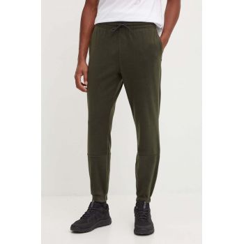 Columbia pantaloni de trening culoarea verde, neted