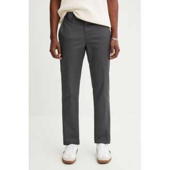 Dickies pantaloni barbati, culoarea gri, mulata