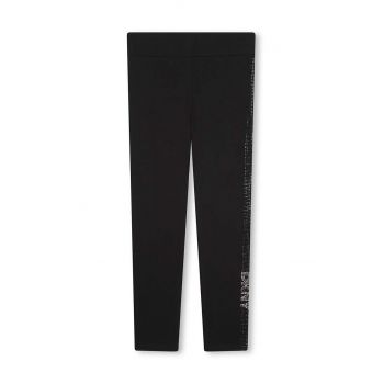 Dkny leggins copii culoarea negru, cu imprimeu, D60224