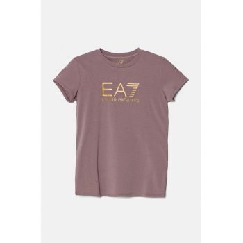 EA7 Emporio Armani tricou copii culoarea roz, 8NFT01 FJ2HZ