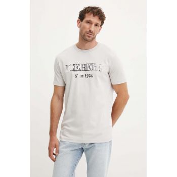 Iceberg tricou din bumbac barbati, culoarea gri, cu imprimeu, F017 6307