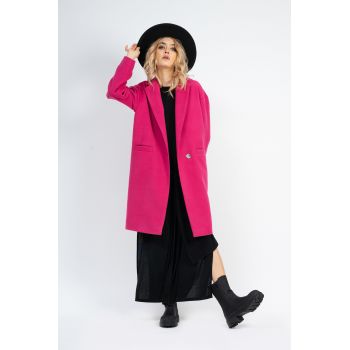 Palton oversized fuchsia