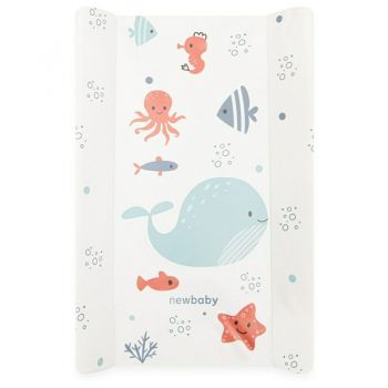 Saltea de infasat bebe fara intaritura New Baby 49x70 cm 0 luni+ ocean