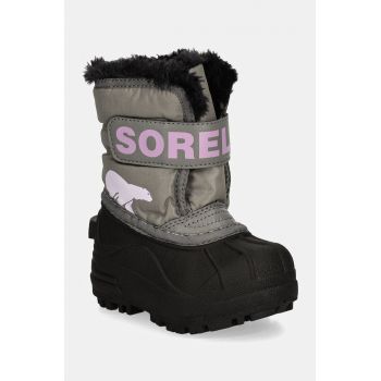 Sorel cizme de iarna copii TODDLER SNOW COMMAND culoarea gri, 2114102