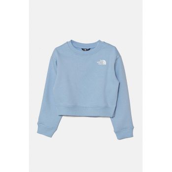 The North Face bluza copii CROP OVERSIZE CUTLINE CREW cu imprimeu, NF0A89HF1I51