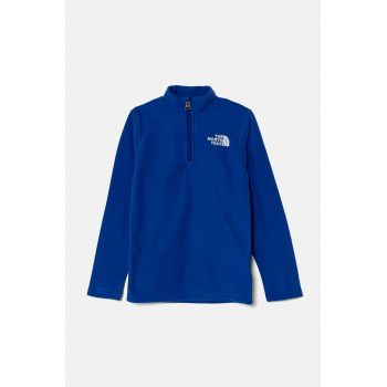 The North Face hanorac polar pentru copii GLACIER 1/4 ZIP PULLOVER neted, NF0A8AZMCZ61