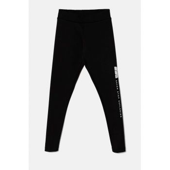 The North Face leggins copii VERTICAL GRAPHIC LEGGINGS culoarea negru, cu imprimeu, NF0A89HVJK31