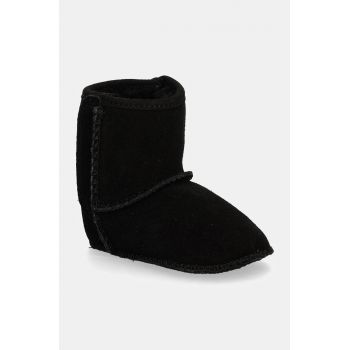 UGG pantofi din piele intoarsa pentru bebe I BABY CLASSIC culoarea negru