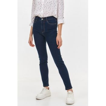 Blugi skinny cu talie inalta