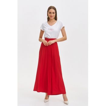 Pantaloni culotte cu talie inalta