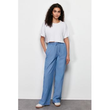 Pantaloni lejeri din chambray cu buzunare laterale