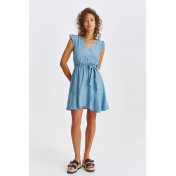 Rochie din chambray cu model petrecut