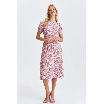 Rochie evazata cu model floral