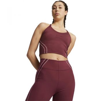 Bustiera femei Puma Studio Ultrabare Crop Top Dark Jasper 52417522