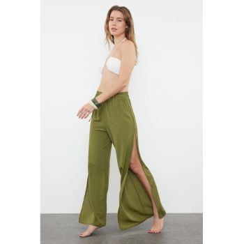 Pantaloni cu talie inalta si slituri laterale adanci 77489