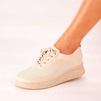 Pantofi Casual Sport Bej Dama Akio