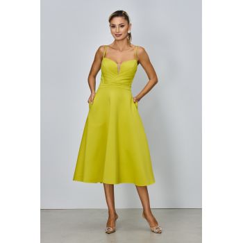 Rochie eleganta Enia Lime