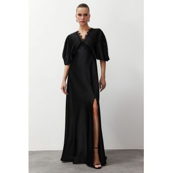 Rochie maxi cu insertii de dantela