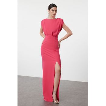 Rochie maxi cu slit lateral