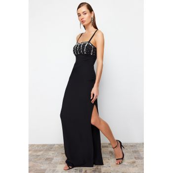 Rochie maxi cu strasuri