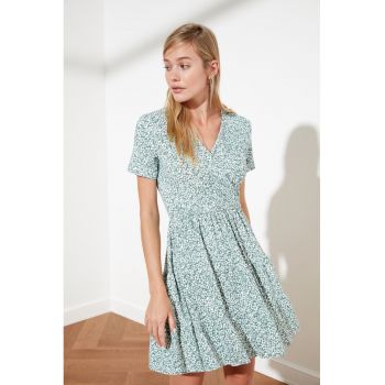 Rochie mini evazata cu decolteu in V 77391