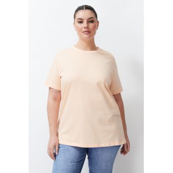 Tricou plus size cu volane