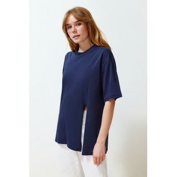 Tricou uni cu slit lateral 77471