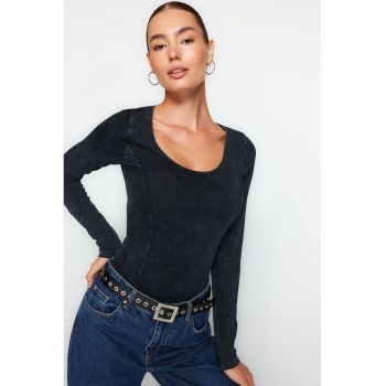 Bluza-body cu decolteu rotund