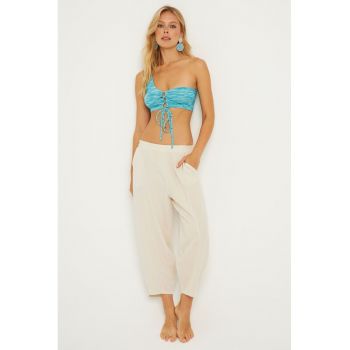 Pantaloni crop relaxed fit de in