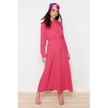 Rochie maxi cu guler suprapus 55503