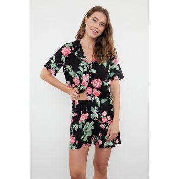 Pijama scurta cu imprimeu floral