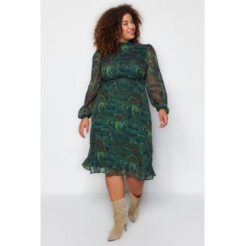 Rochie cu imprimeu Plus Size