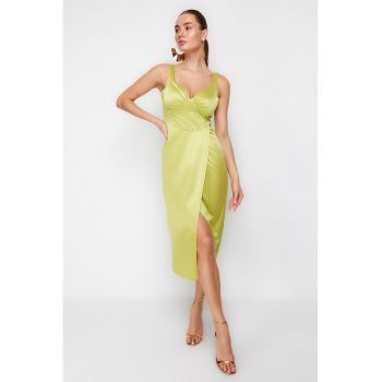 Rochie tulip midi de satin