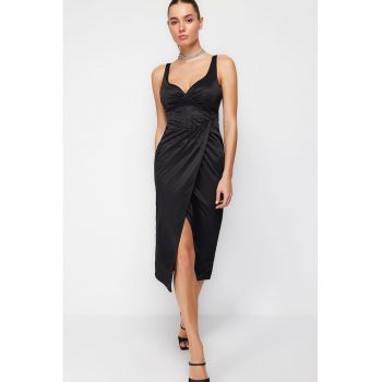 Rochie tulip midi de satin