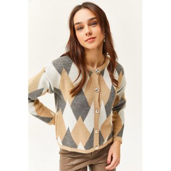 Cardigan cu model geometric 77879