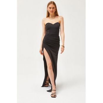 Rochie maxi cu slit lateral