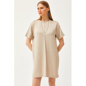 Rochie-tricou cu maneci cazute