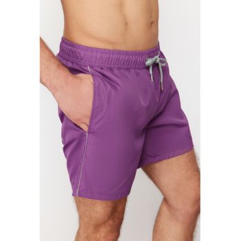 Pantaloni scurti de baie cu snur de ajustare in talie