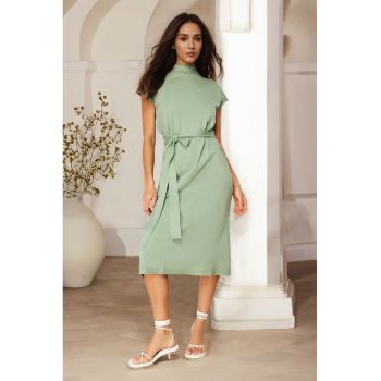 Rochie midi evazata tricotata fin