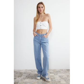 Top crop din denim