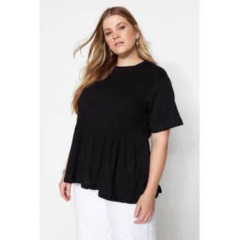 Tricou dama 102421-7871 - Bumbac - Negru